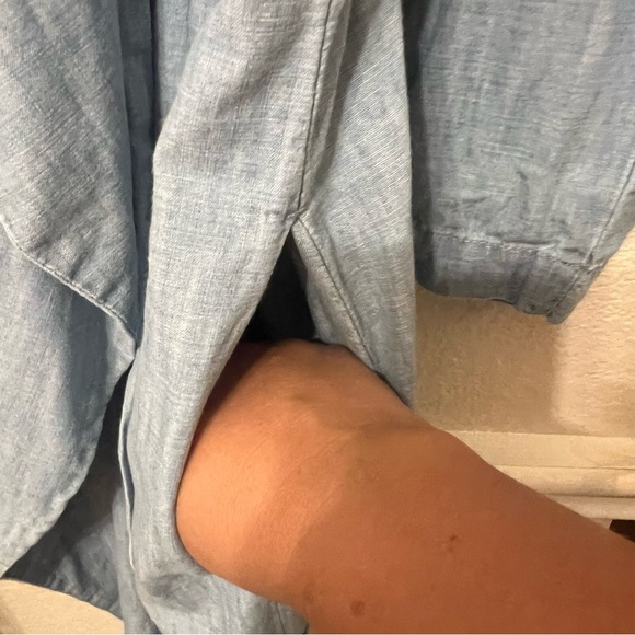 INC International Concepts Women's Blue Draped Chambray Jacket Large - Picture 16 of 16